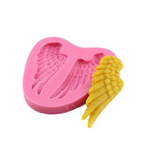 Everyshine DIY Liquid Silicone Cake Decoration Mold Angel Wings Shape Chocolate Fondant Mold N6