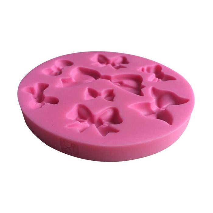 LYNCH Bowtie And Bowknot Shape Chocolate Silicon Mold Sugarcraft Cake Tools,Pink N2