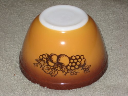 Vintage Pyrex " Old Orchard Brown " 1 1/2 Pint Mixing Batter Nesting Bowl