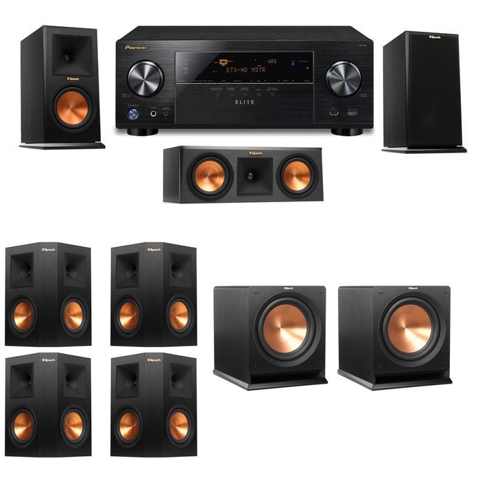 Klipsch RP-150M-E Monitor Speaker 7.2 R112SW Pioneer Elite VSX 80