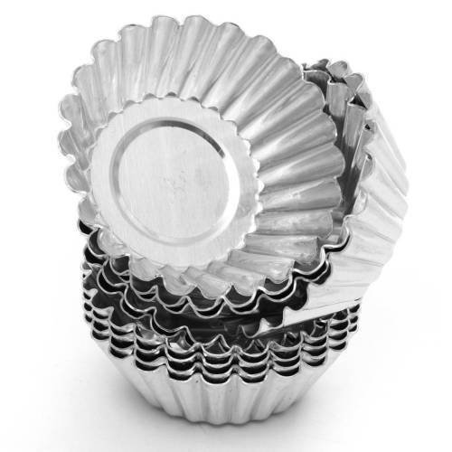 Puraid(TM) 100pcs/sets Egg Tart Aluminum Cupcake Cake Cookie Decorating Mold Liner Cup Mould Muffin Round Baking... N2