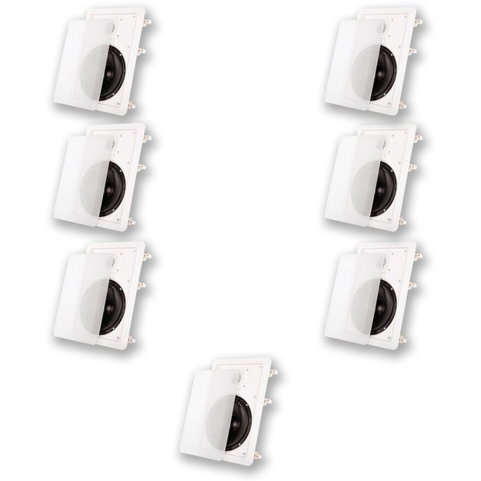 Acoustic Audio MT6 In Wall 6.5" Home Theater 7 Speaker Set 2 Way 1750 Watt MT6-7S