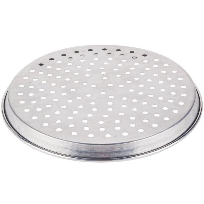 American Metalcraft HADEP16P 16" x 1" Perforated Heavy Weight Aluminum Tapered / Nesting Deep Dish Pizza Pan
