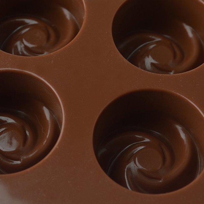 EVTECH(TM) 15 Cavity swirl Style Silicone Gel Non Stick Cake Bread Mousse Ice Pudding Mold Chocolate Jelly Candy... N9
