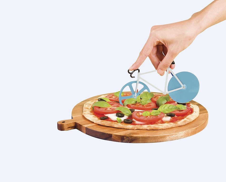 Pizza Cutter - Bicycle Pizza Cutter: Black & Yellow N25