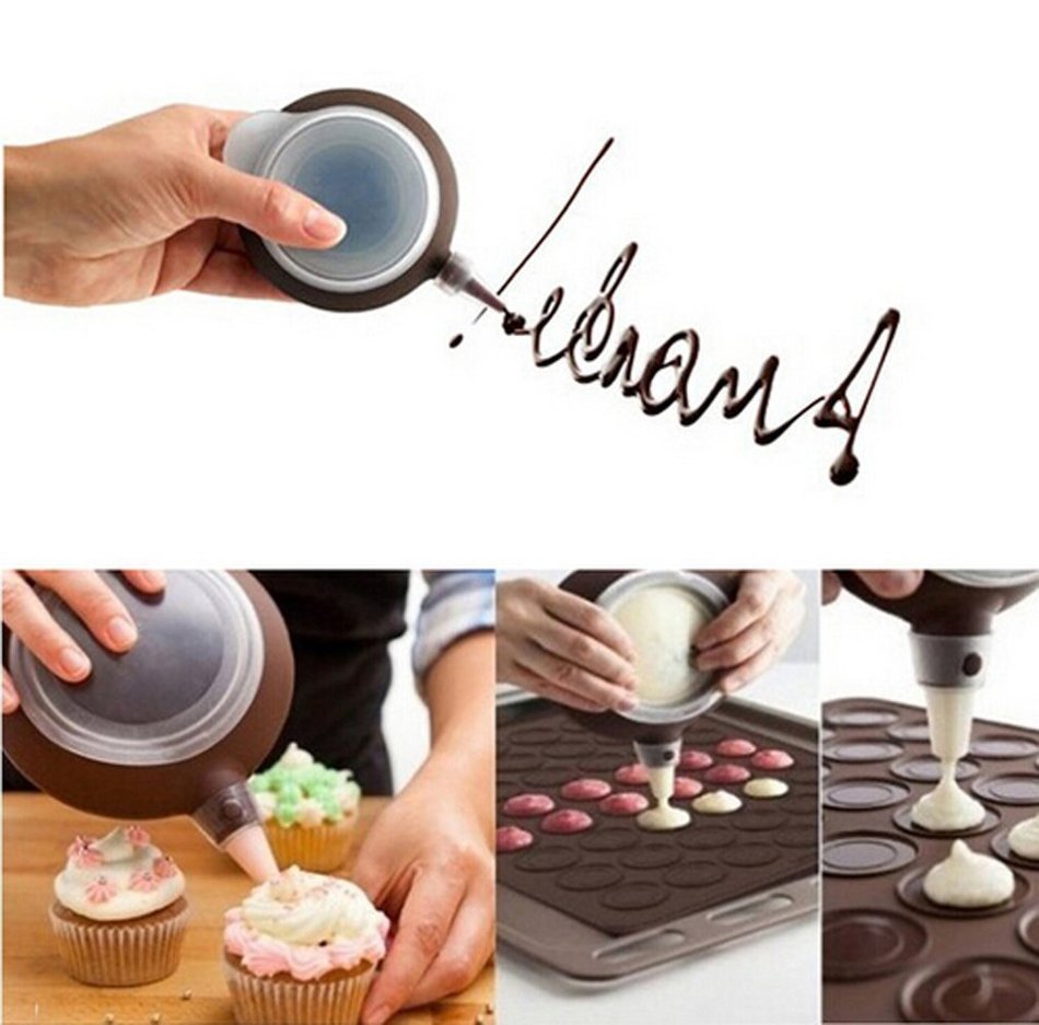 Alice Windowshop Macaron Baking Set Food grade Silicone Brown N3