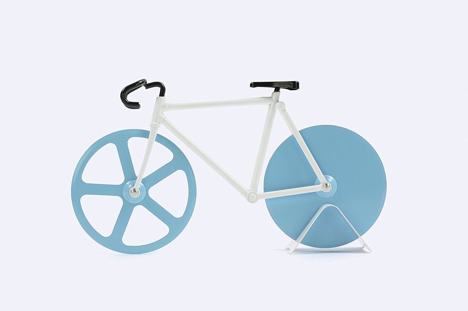 Pizza Cutter - Bicycle Pizza Cutter: Black & Yellow N26