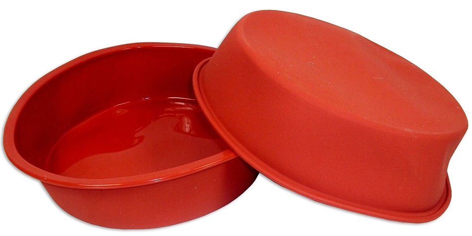 Silicone Terra Cotta 9" Round Cake Pan - 2.5" Deep Non-stick Bakeware, Silicone Round Cake Pan - 1 Piece.