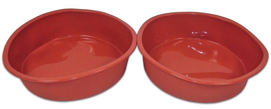 Silicone Terra Cotta 9" Round Cake Pan - 2.5" Deep Non-stick Bakeware, Silicone Round Cake Pan - 1 Piece. N2