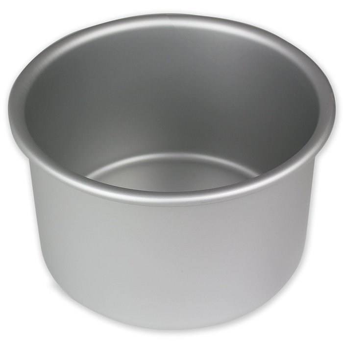 PME RND064 Round Seamless Professional Aluminum Baking Pan, 6" x 4", Silver