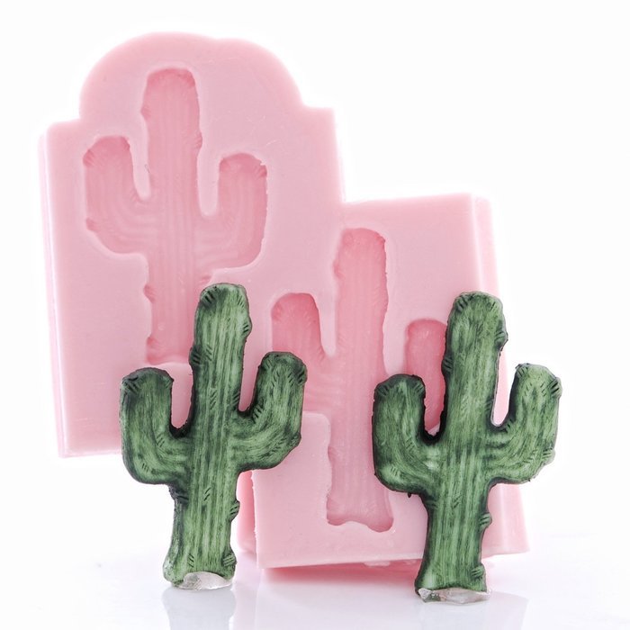Small Cactus Silicone Mold Chocolate, Fondant, Candy, Resin, Clay, Flexible and Easy to Use. N4