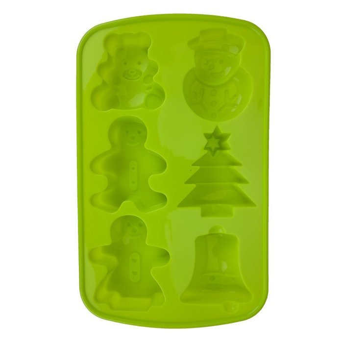KookieMonsta Christmas Decoration Snowman Design Silicone Cake / Chocolate Molds Baking Cup (Red) N2