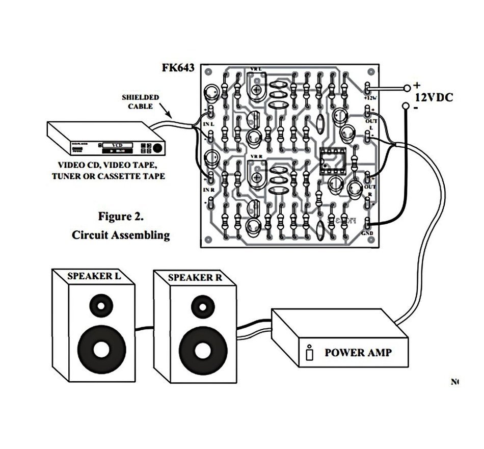 Stereo Bass Booster TONE CONTROL 150Hz to 250Hz for small speakers / Power Amplifier Electronic Circuit Kit :...