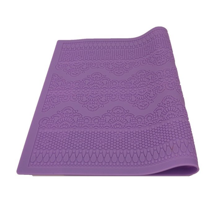 centstar Flower Pattern Silicone Mat Fondant Cake Lace Embossed Cake Mold Mould Purple N2