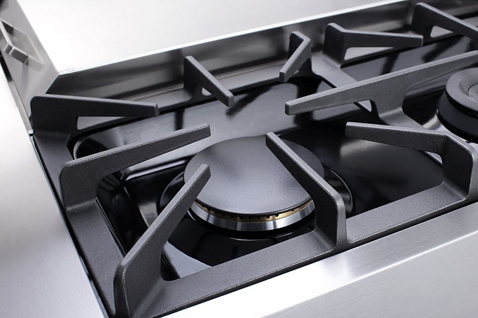 Thorkitchen HRG3617U 36" Gas Range with 5.2 cu. ft. Oven, 4 Burners, Griddle,Convection Fan, Stainless Steel N3