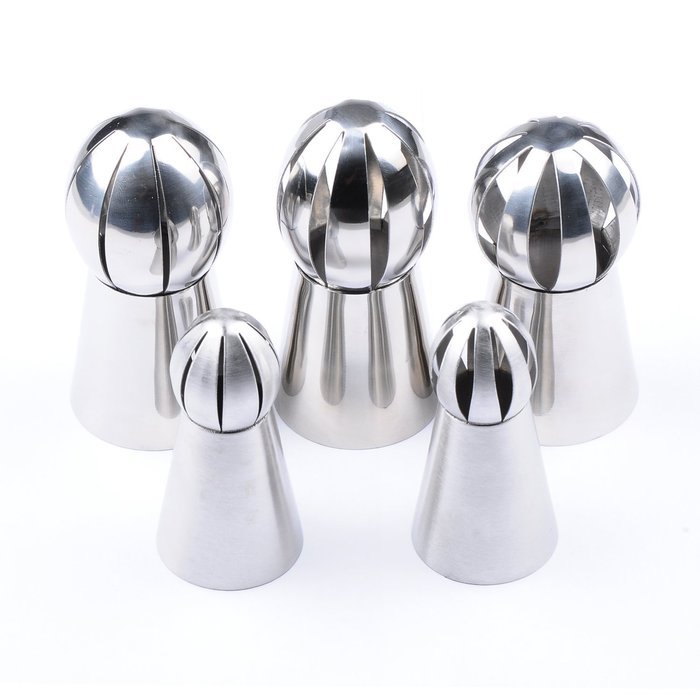 YOUKEE New Arrival 5pcs/set Unique Sphere Ball Design Russian Icing Piping Nozzles Cake Decoration Decor Tips... N5