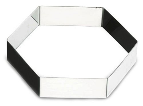LACOR 68409 HEXAGONAL CAKE RING 8x4 CM. STNLS
