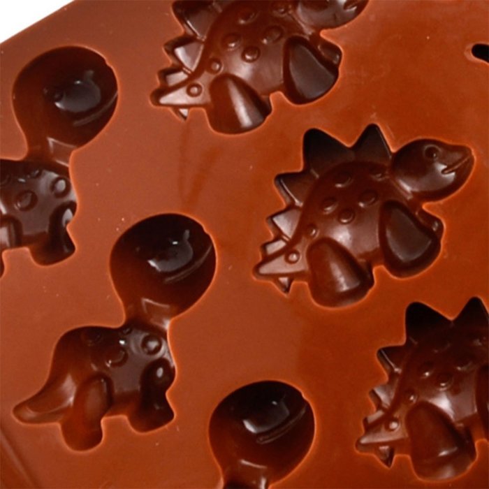 NEW Dinosaurs 12-Cav Chocolate Cookie Pastry DIY Silicone Baking Mould #AF N2