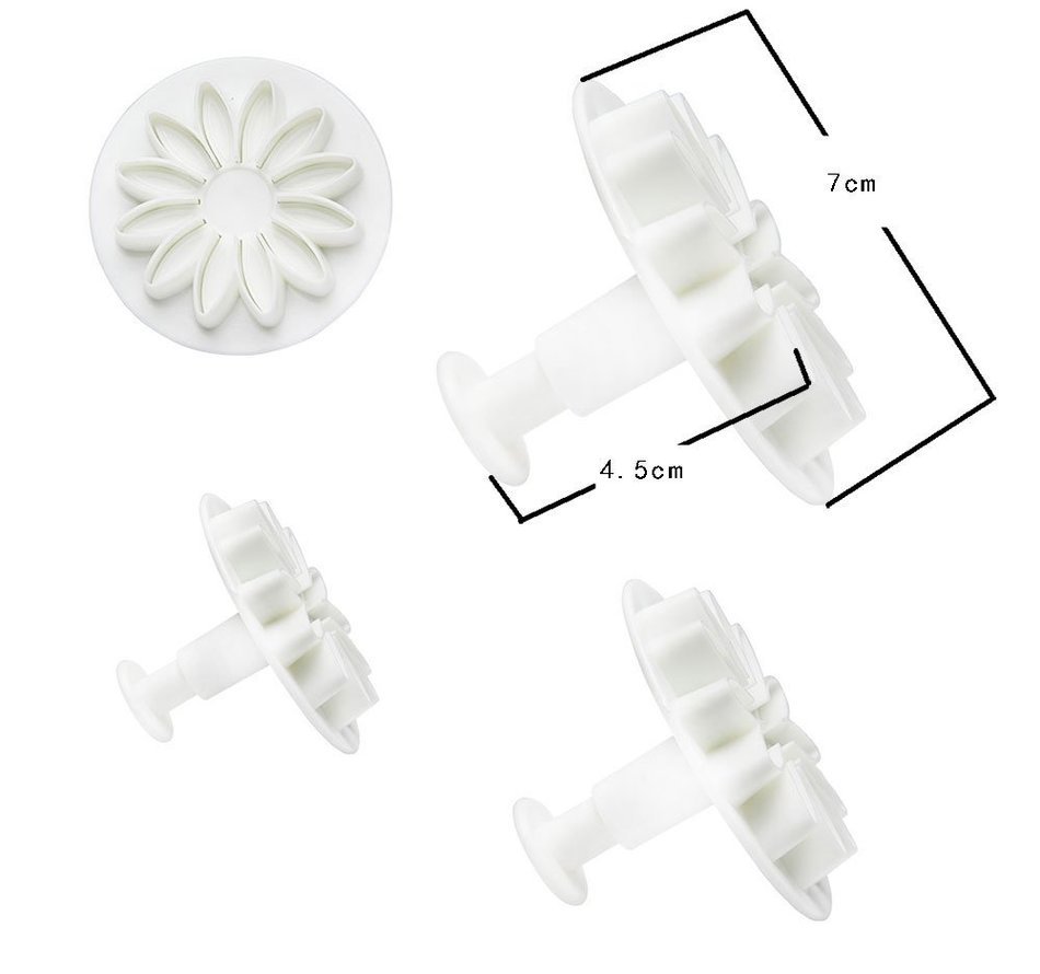 Kobwa(TM) Cake Jelly Candy Marzipan Fondant Torte Kuchen Baking Mold Set (White, Set of 33 Pcs) with Kobwa's Keyring N5
