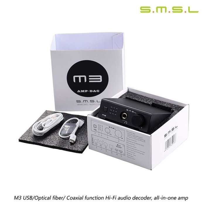 SMSL M3 USB/Optical fiber/ Coaxial Function Hi-Fi Audio Decoder All-in-one Amp N3