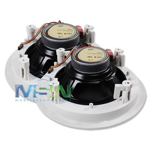 PBX (PowerBass) Home Audio MC-8.0C 8" M-Series Integra Cinema 2-Way In-Ceiling Speakers N2