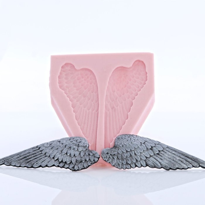 Angel Wing Silicone Mold Food Safe Fondant, Candy, Gum Paste,. Craft or Jewelry Mold Resin, Clay, Flexible and... N8