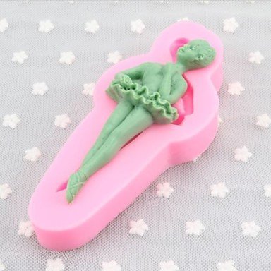 Y&XL&H Ballet Dancer Fondant Cake Chocolate Silicone Molds,Decoration Tools Bakeware N2