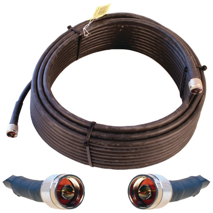 WILSON ELECTRONICS 952375 Ultra Low Loss Coaxial Cable (75 Feet) - Retail Packaging - Black