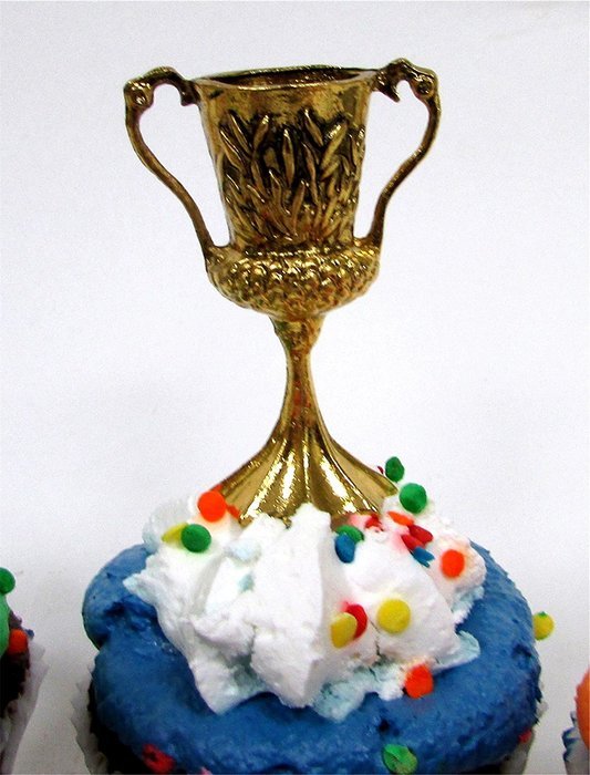 WIZARDING WORLD 9 Piece Birthday CUPCAKE Topper Set, Featuring 3 Random Wands and Wizard Themed Cupcake Toppers... N8