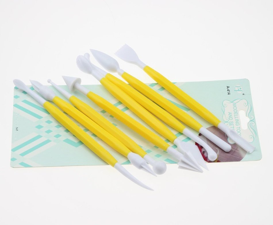 JUYO VONSAN&reg; Cake Fondant cake Decorating Modeling Tools Set (Yellow) N2
