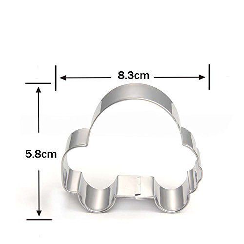 tyoungg 5 pcs / Set Vehicle Car Airplane Ship Train Shape Stainless Steel Cookie Cutter Fondant Cutter N6