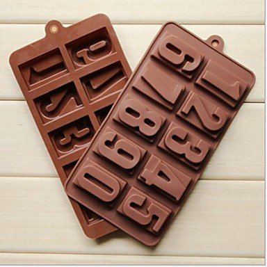 Y&XL&H 10 Hole Number Shape Cake Ice Jelly Chocolate Molds,Silicone 22&iexcl;&Aacute;11.2&iexcl;&Aacute;2 CM(8.7&iexcl;&Aacute;4.4&iexcl;&Aacute;0.8 INCH)