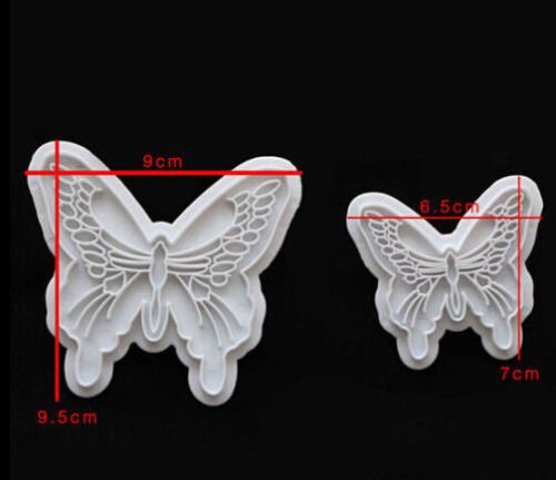 2X Butterfly Cake Fondant Decorating Sugarcraft Cookie Lovely Cutters Mold N2