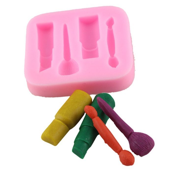 Mujiang Silicone Fondant Makeup Molds Cake Decorating Tools Lipstick Candy Mold N2