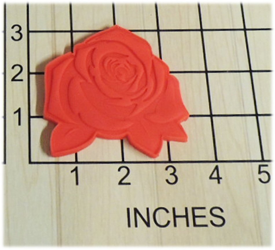 Tea Party Rose Shaped Cookie Cutter and Stamp #1269