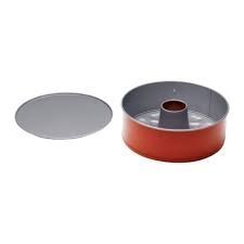 Drommar Teflon Spring Form Cake Pan and Cookie Sheet, Red with Hearts