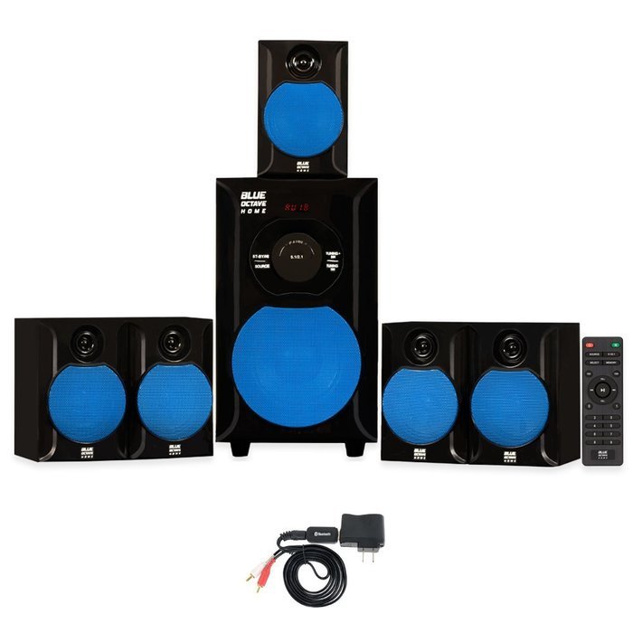 Blue Octave B51 Home Theater 5.1 Powered FM Speaker System with USB / SD and Bluetooth N2