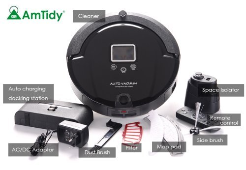 Amtidy A320 New Automatic Robot Vacuum Cleaner with 4-in-1 Multifunctio-black N4