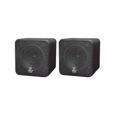 PYLE HOME PCB4BK 4 200-WATT MINI-CUBE BOOKSHELF SPEAKERS (BLACK)