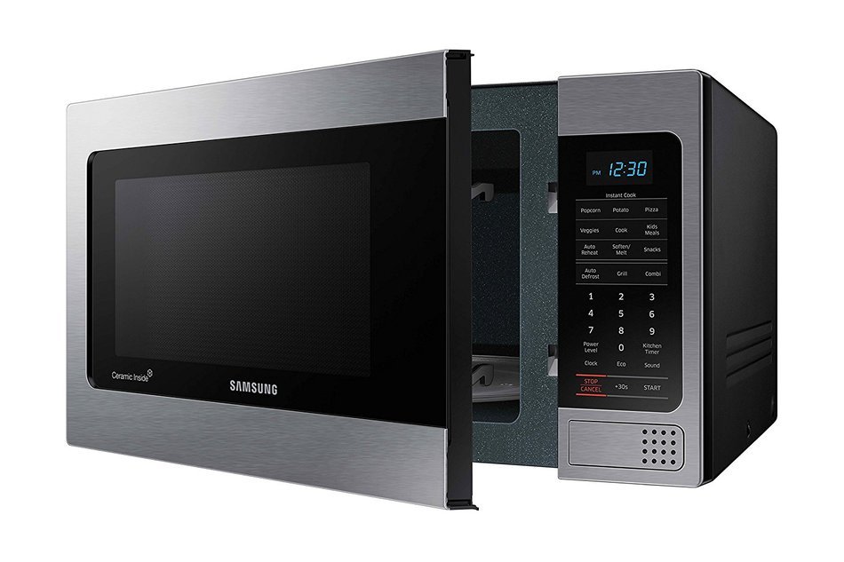 Samsung Counter Top Microwave, 1.1 Cubic Feet, Black with Mirror Finish N4