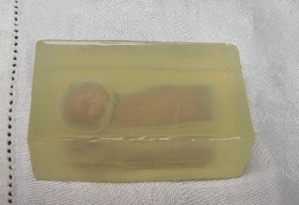 Mold Bundled Baby Miniature One Piece Mold for the Polymer Clay Bundled Baby Head and Body Shape N3