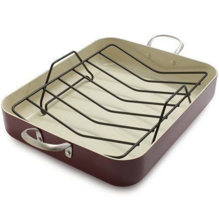 GreenPan Healthy Ceramic Nonstick Roasting Pan CW001607-002 , Grey