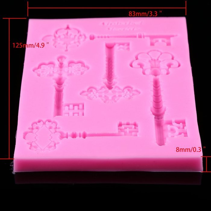 Whosee Style#4 3D Silicone Mold Fondant Cake Chocolate Decor Baking Mold Random Color N42