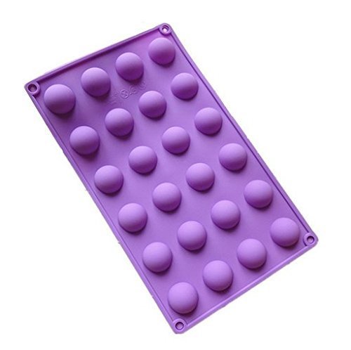 24 Cavity Mini Half Sphere Silicone Mold Ice Tray Baking Pan Moulds