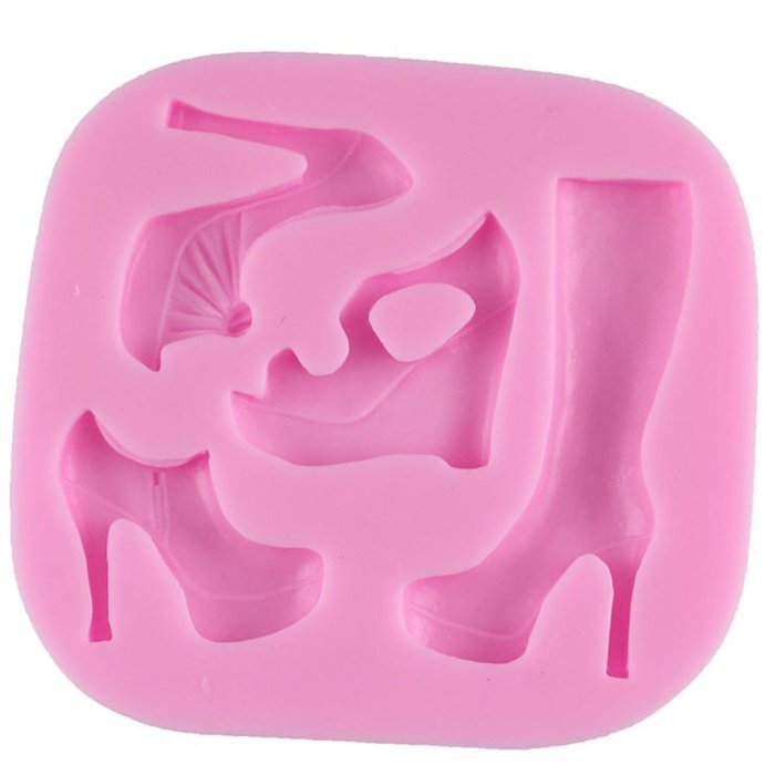 Mujiang Silicone Chocolate Mold High-heel Candy Making Kit Fondant Shoe Molds N18