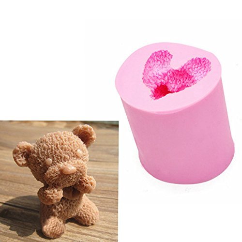 Bluelover 3D Cute Little Bear Silicone Mold Fondant Chocolate Soap Mould N3
