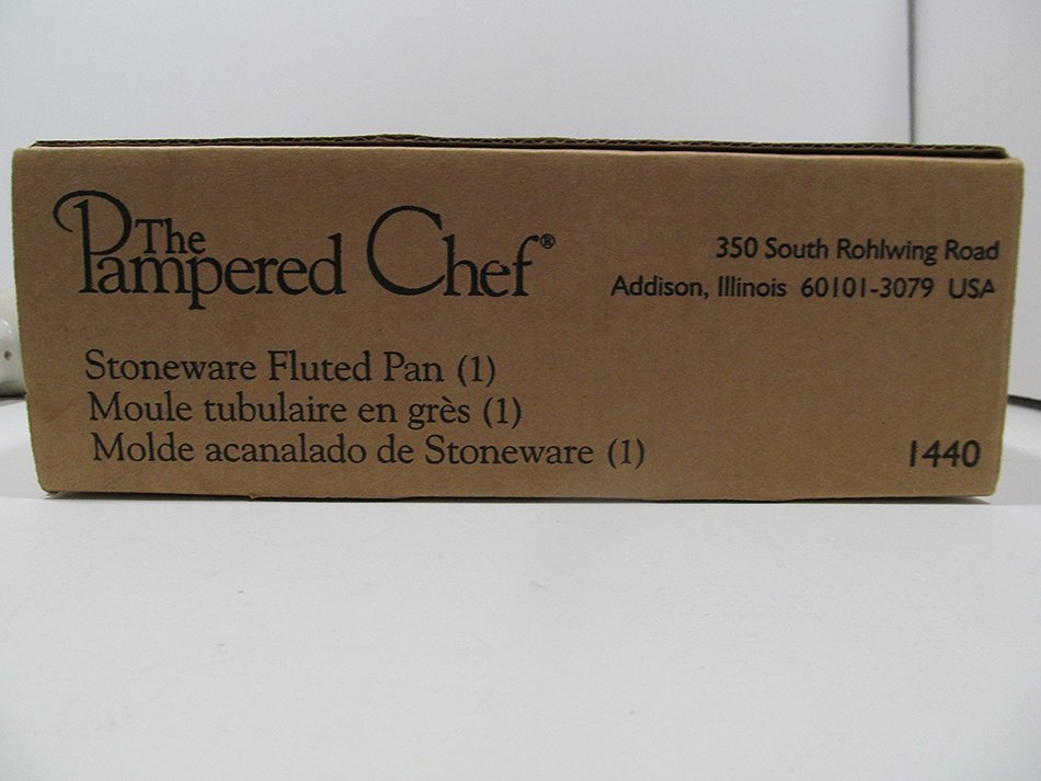 Pampered Chef Stoneware Fluted Pan #1440 N3