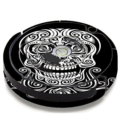Skin Decal Vinyl Wrap For IRobot Roomba 650 655 Vacuum / Tribal Skull