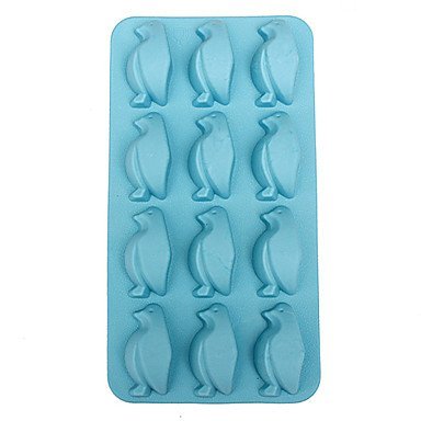 Y&XL&H 12 Holes of Penguin Shape Handmade Ice Cube Tray Molds Chocolate Jelly Pudding Molds Candy Mould