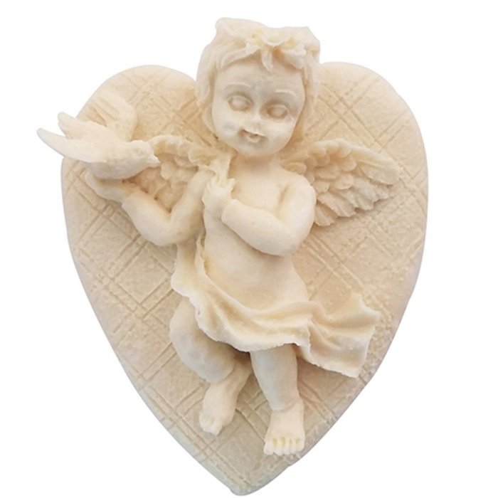 WYD 3D Baby Angel Fondant Cake Mold,Handmade Soap Mold,Cake Mold Decorating (Cross Pigeon Angel) N18